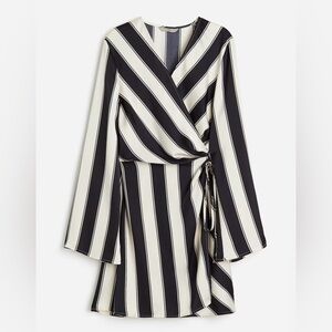 H&M Black and White Wrap Dress!